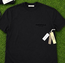 Essentials Fear of God ESSENTIALS Men's Black Logo Tee M Cotton Blend….Pickup picture