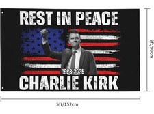 Hero Charlie Kirk Flag 3x5 Feet Political Patriotic Memorial Charlie Flags with picture