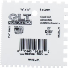 Marshalltown 1/4-in x 1/4-in x 1/4-in Plastic Square Notch Ceramic Floor Trowel picture