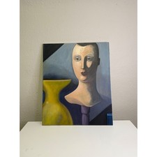 Original Surrealist Oil Painting Mannequin Head Metaphysical Art 20 X 24 Canvas picture