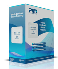 Premier Medical Plus Sterile Bordered Gauze Wound Care Dressing 6x6 Box of 30 picture