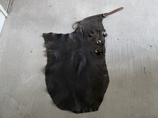 Antique Old West 32” To 36” Leather Cowboy Chaps Batwing Rodeo Western Custom picture