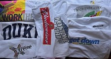 Vintage Budweiser beer Microsoft Graphic Cotton Tee Lot Mixed Sizes White picture
