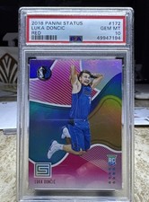 2018-19 Panini Status - Rookies 2 Luka Dončić #172 Red (RC) PSA 10 picture