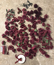 Ling’s Moment Wedding FLOWERS ~ Burgundy ~ Roses Dahlia and others Assortment picture