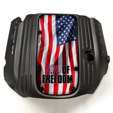 5.7L Engine Cover Inlay - Freedom Flag Design/custom picture
