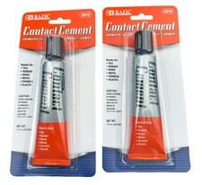 Bazic Contact Cement 1 fl oz Tube | Adhesive Glue | Pack of 2. picture