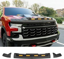 For 2019-2026 Chevy Silverado 1500 Hood Protector with LED Light Hood Deflector picture
