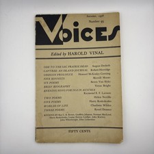 Vintage Poetry Book -  Harold VINAL / Voices Autumn 1938 picture