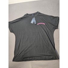 Romwe Wondrous Graphic Oversized Tee Black Pink Pin Up Heart Streetwear Large picture