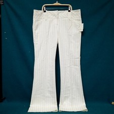 NWT Charlotte Russe Black/White Pinstripe Office Pants Trousers Women's Sz 13 picture