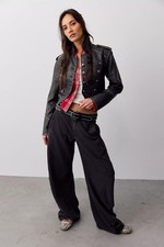 Free People Spotlight Washed Barrel Chino Trousers (NEW) picture