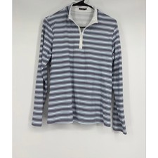J. McLaughlin Bedford 1/4 Zip Striped Pullover Catalina Cloth picture