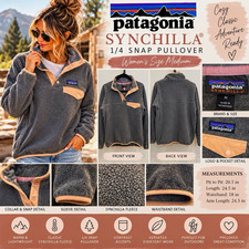 Patagonia Synchilla Snap-T Women’s M Gray Peach Fleece Pullover Gorpcore picture