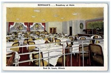 c1940's Bowman's Broadway At Main East St. Louis Illinois IL Unposted Postcard picture