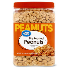 Great Value Dry Roasted & Seasoned with Sea Salt Peanuts, 34.5 oz  picture