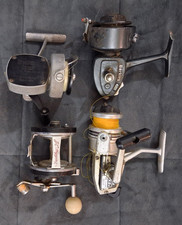 4 VINTAGE FISHING REELS J.C. HIGGINS RYOBI BRONSON SPINIT BERKLEY 4201 picture