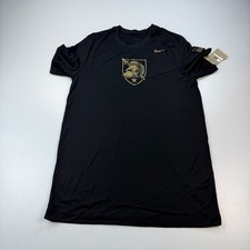 NEW Nike Army Black Knights Shirt Mens Medium Dri Fit Black Crew Neck NCAA picture