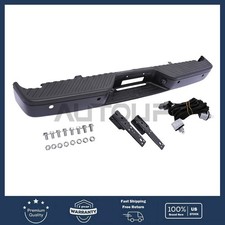 Black Rear Step Bumper Assembly W/ Park Sensor Holes For Nissan Titan 2004-2015 picture