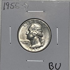 1955-D D/D Washington Silver Quarter 25C RPM DDO DDR MS+++++++UNC 💎 BU pristine picture