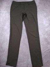 Lululemon ABC Slim Fit Pants Mens 32 Long Green 5-Pocket Chino LM5723T picture