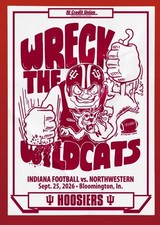 2026 Indiana University IU Hoosiers Football Game Week 4 Poster Northwestern picture