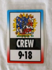 Woodstock 1994 Backstage Crew Pass Laminated   otto Overs 30 Years Old picture