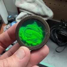 VTG Holographic Hologram Bulldog Heavy Brass Metal POG Slammer picture