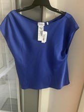NWT Marella $198 Royal Blue Blouse Top Sz 40 USA size 4 picture
