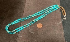 Gorgeous multi-strands turquoise heishi necklace/21