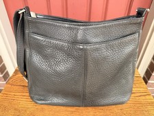 Coach Sonoma Black Pebbled Leather Shoulder Crossbody Vintage Handbag K8P-6802 picture