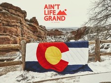 Ain't Life Grand Colorado State Flag Puffy Blanket ALG WSP picture