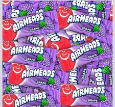 Airheads Mini Bars Grape Candy 80 Ct Bulk Bag Individually Wrapped Gluten Free picture