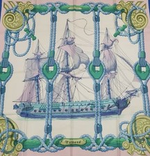 Hermes authentic silk scarf red and gold 