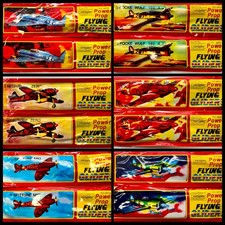 Vintage Power Prop Flying Gliders WWII Model Planes Lot of 12 Complete - Sealed picture
