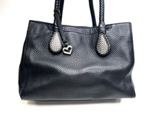 BRIGHTON Black Pebbled Leather Purse Shoulder Bag Ferrara Novella Margot picture