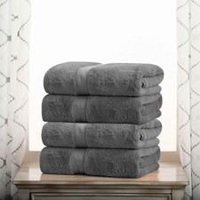 800GSM Egyptian Cotton Pile Plush Heavyweight Absorbent Soft Bath Towel Set of 4 picture
