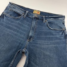 Wrangler 20X Jeans Mens 36x32 Blue Straight Leg Embroidered Western Cowboy picture