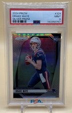 2024 Prizm Drake Maye #329 Silver Prizm RC PSA 9 🚨🏈 picture
