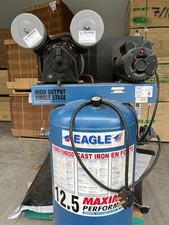 Air compressor, high output, twin cylinder, 5 HP, 60 gallon, 12.5 CFM, 220 V 1 P picture
