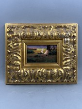 Original Heinie Hartwig Oil Painting Native American Indian Camp Western Motif picture