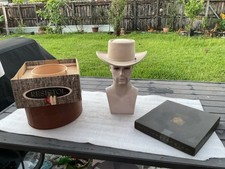 Vintage NEW Resistol 70s-80s Resistol 3X Beaver Gambler Rolled Brim Sz 7 picture