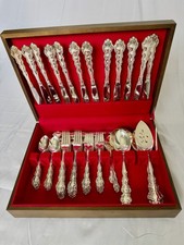 74 piece- Oneida Community Beethoven Silverplate 1971 Vintage Silver Flatware picture