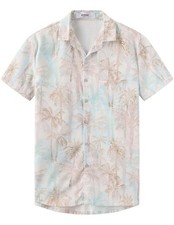 Men's Hawaiian Shirt Short Sleeve Button Down Tropical Beach Summer Casual picture