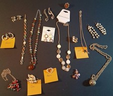 Costume Jewelry Lot 22pc Earrings Ring Brooch Necklace Napier Coro Roman Avon picture