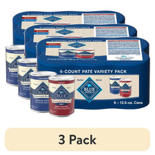 3PK Blue Buffalo Homestyle Recipe Wet Dog Food Chicken Beef Variety Pack 6 Cans picture