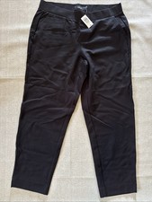 *NWT* Torrid size 2 X-Tall black Ponte PullOn tapered leg pants flat front picture