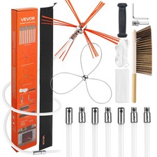 VEVOR Chimney Sweep Kit Chimney Cleaner with Dual Brush Heads Goggles Brush picture