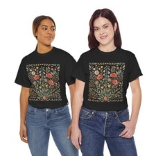 Vintage Wildflower Bouquet T-Shirt | Botanical Floral Graphic Tee | Cottagecore picture
