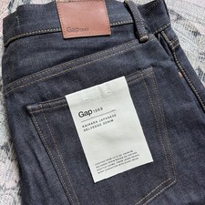 Men 1969 Gap Denim Kaihara Selvedge Straight 33X34 Blue Brand New Japanese picture